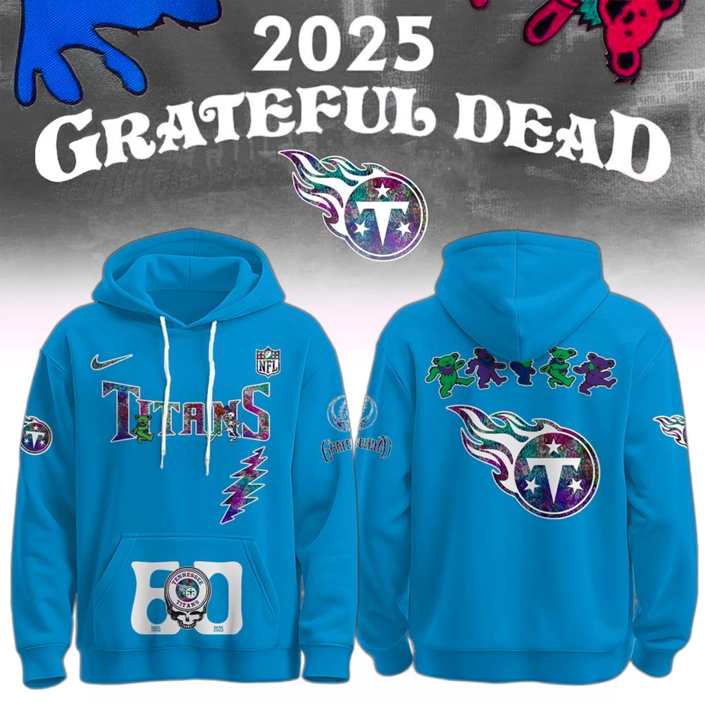 Tennessee Titans x Grateful Dead 60th Hoodie Titans Merch Xmas Gifts For Son