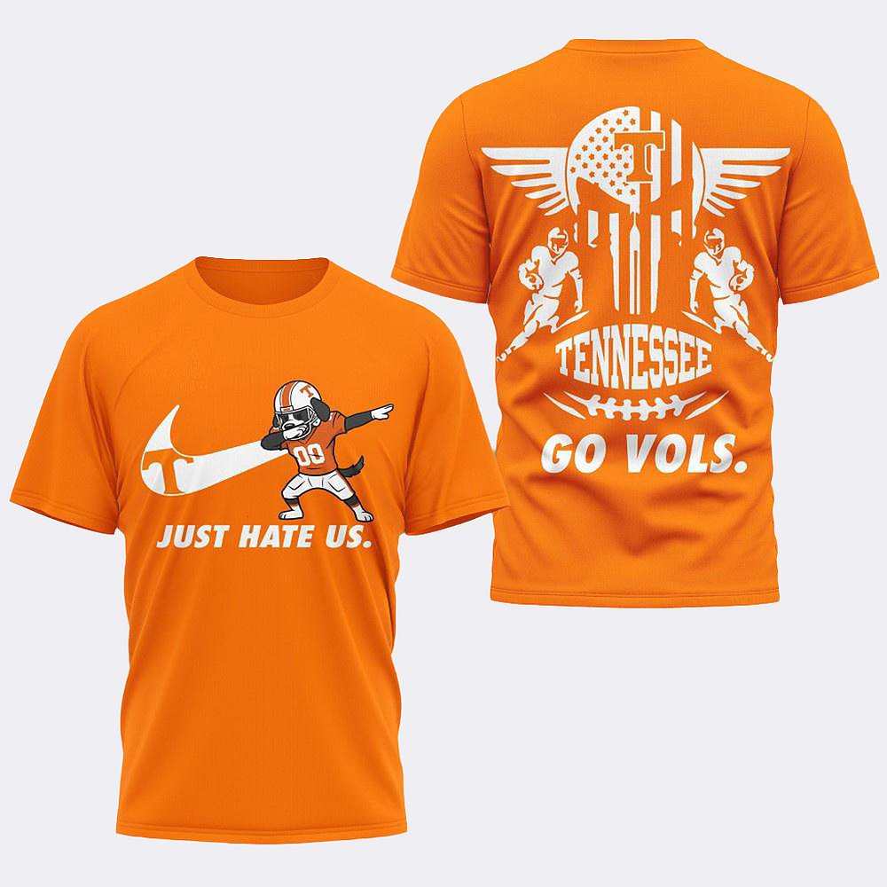 Tennessee Volunteers 2025 NCAA Just Hate Us T-Shirt Volunteers Merch Best Gift For Football Fans