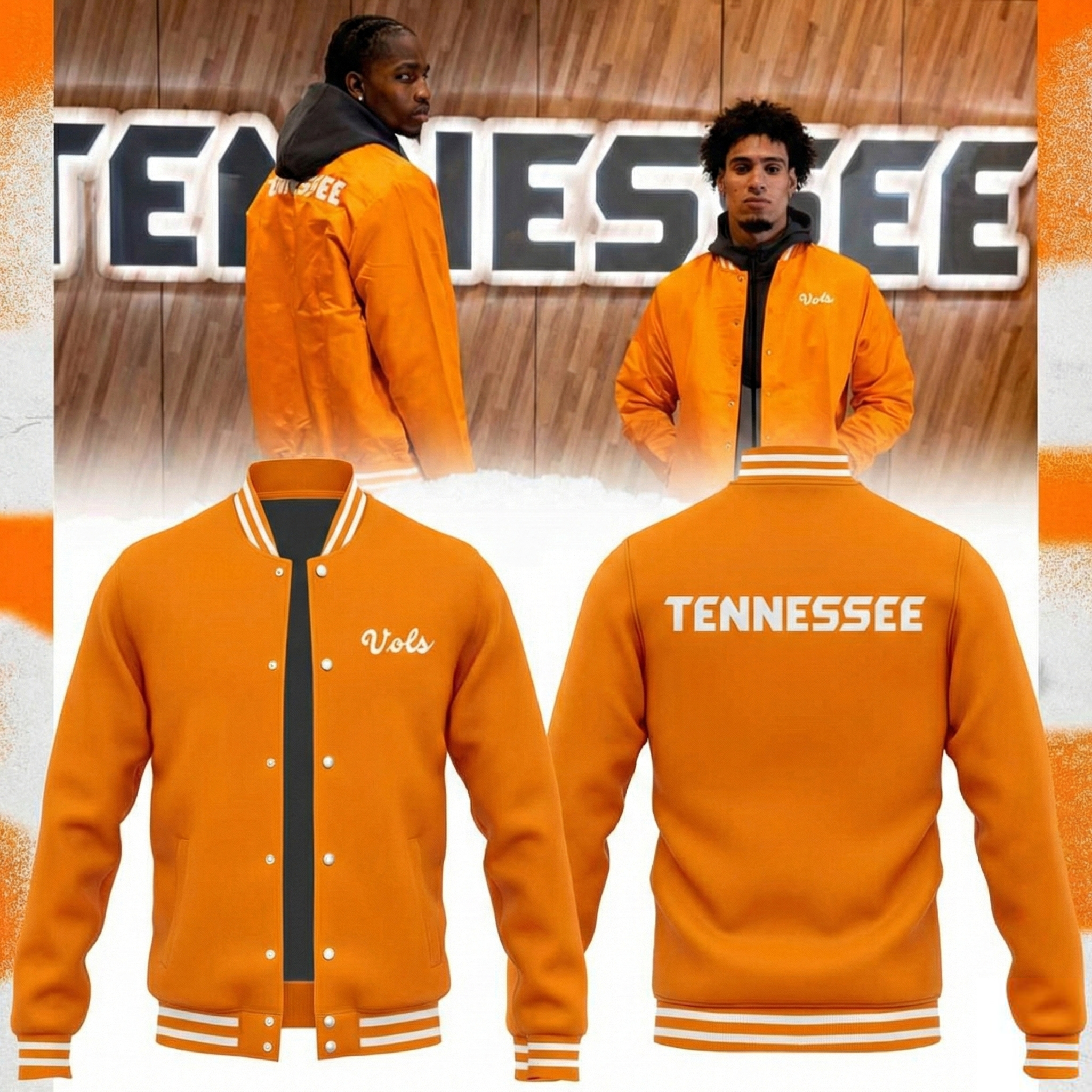 Tennessee Volunteers Basketball 2026 Vols Baseball Jacket Vols Apparel Best Gift For College Fans