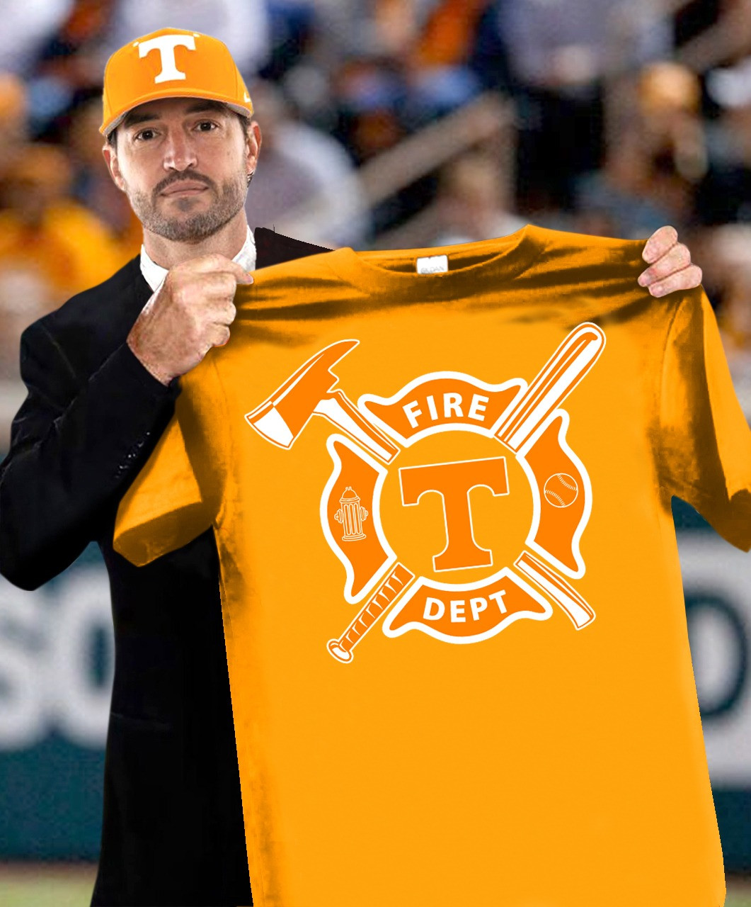 Tennessee Volunteers Firefighter Dept T-Shirt Honor Fireman Gifts For Baseball Fans