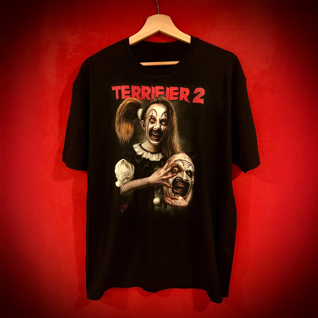 Terrifier Merch Little Pale Girl And Art T-Shirt Terrifier 2 Shirt For Sister