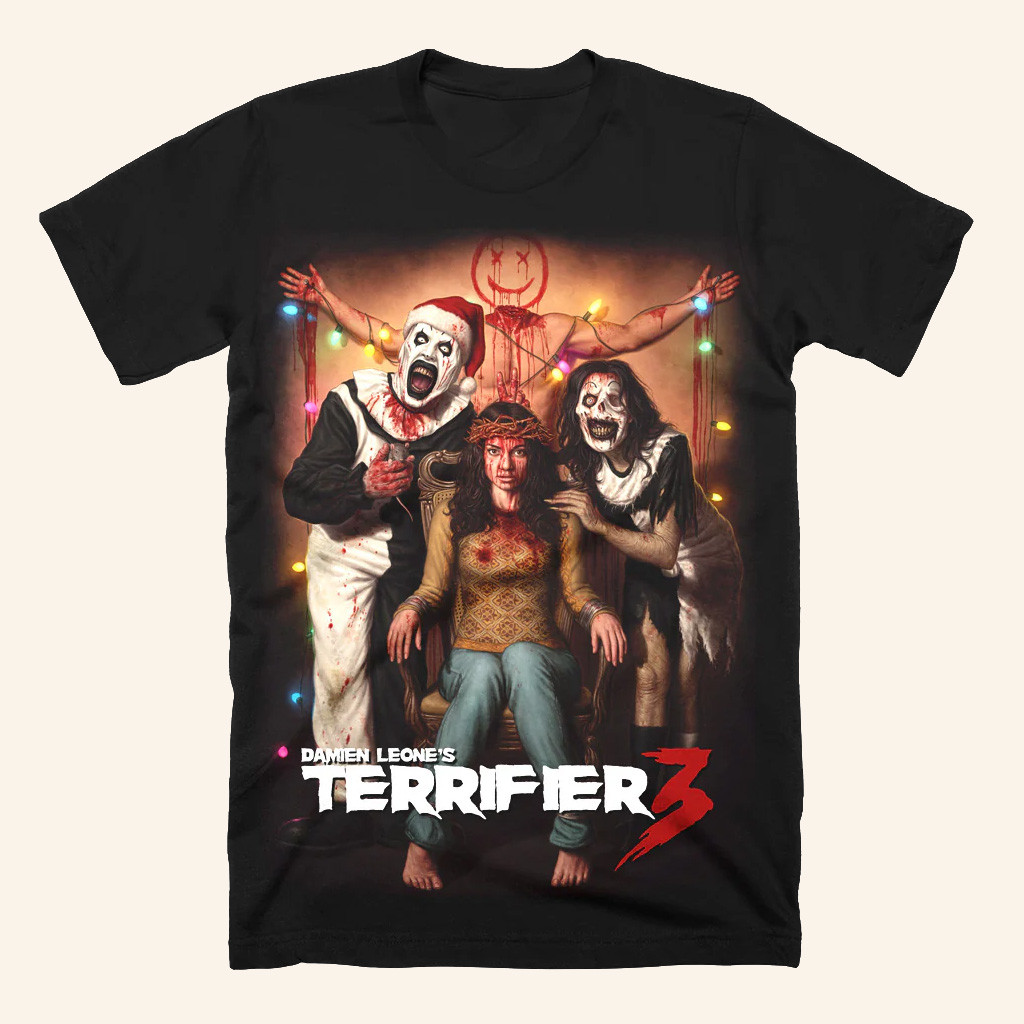 Terrifier Merch Terrifier 3 Picture Perfect T-Shirt Christmas For Horror Fans