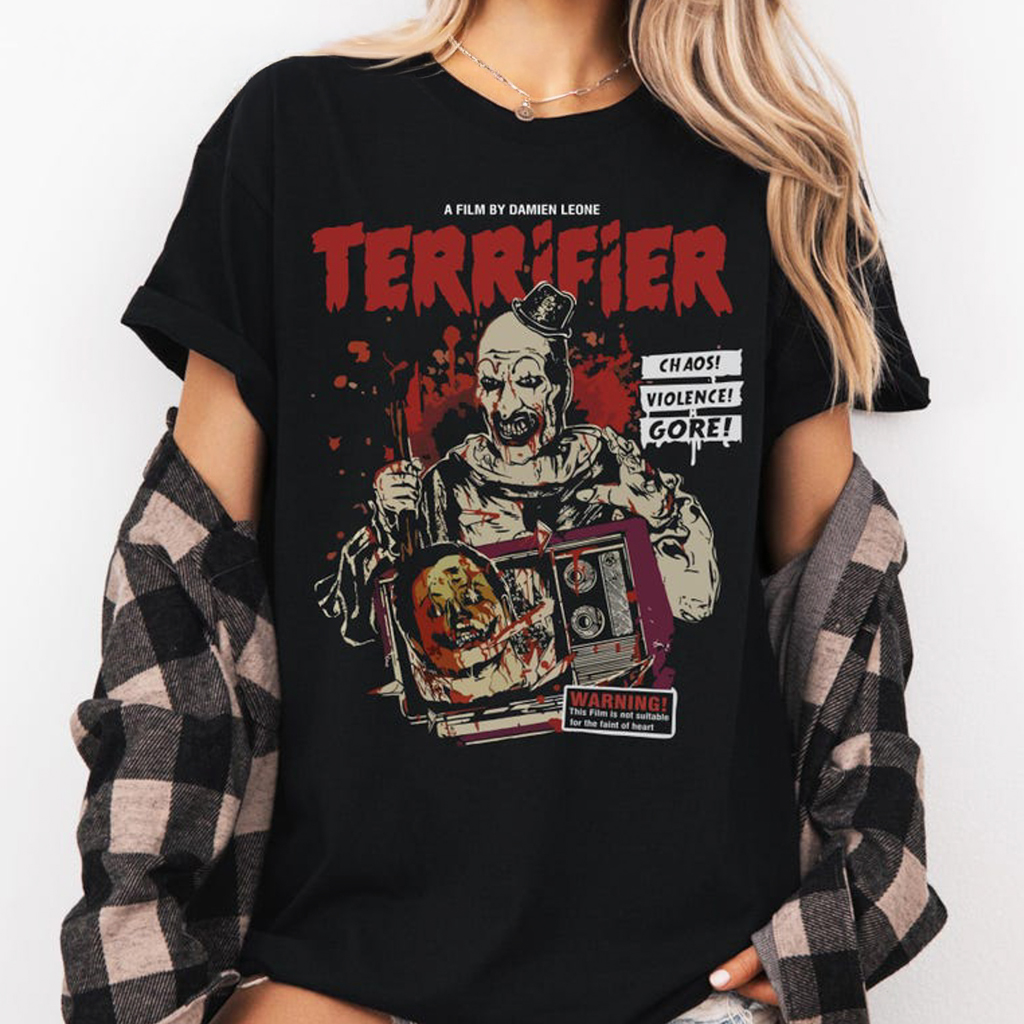 Terrifier T-Shirt Scary Clown Shirt For Horror Movie Lovers