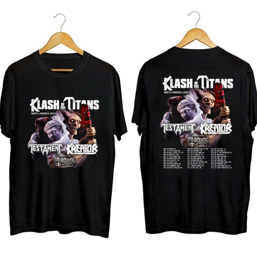 Testament Klash Of The Titans Tour Shirt Fan Merch Unique For Music Lovers