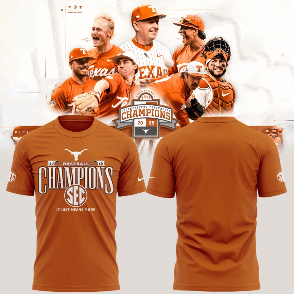 Texas Baseball Southeastern Conference SEC Champions Shirt 2025 Fan Merch Best Gift Ideas