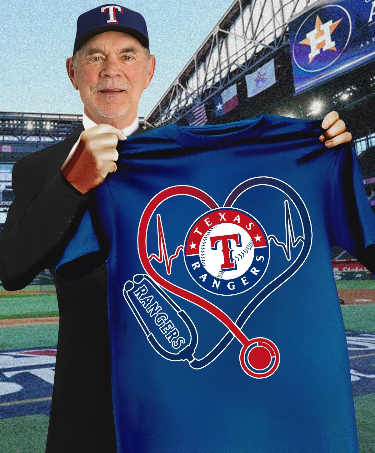 Texas Rangers Nurses Night T-Shirt Honor Nurses Baseball Lovers Gifts For Fans