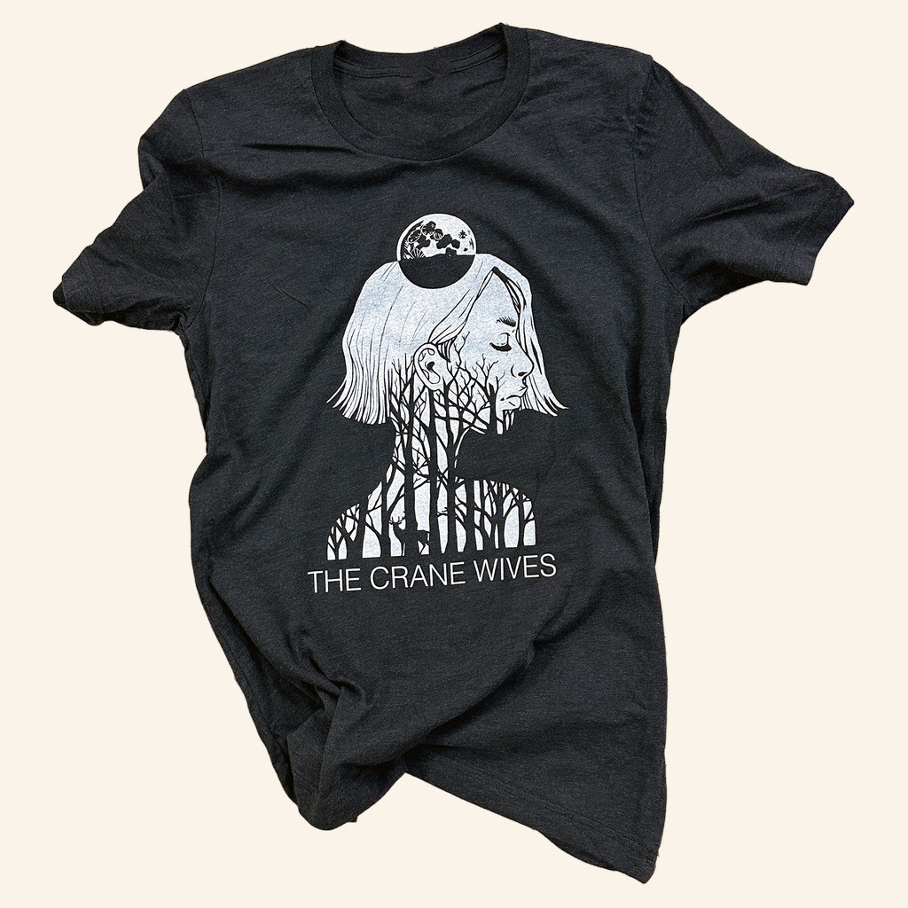 The Crane Wives Merch Moon T-Shirt Unique For Music Lovers