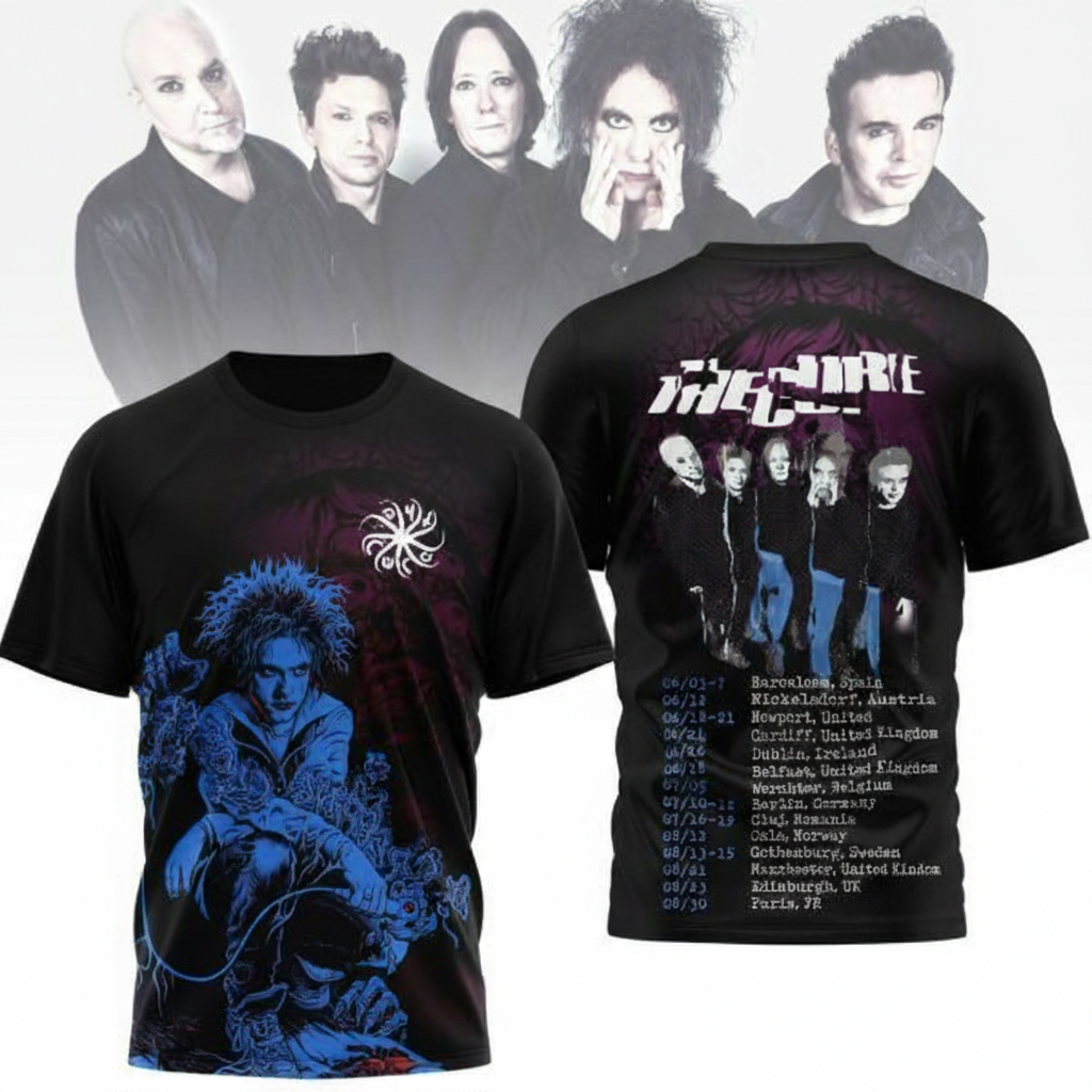 The Cure Merch Europe Summer Tour Songs Of A Lost World T-Shirt The Cure Tour Merch Rock Music Fans Gifts