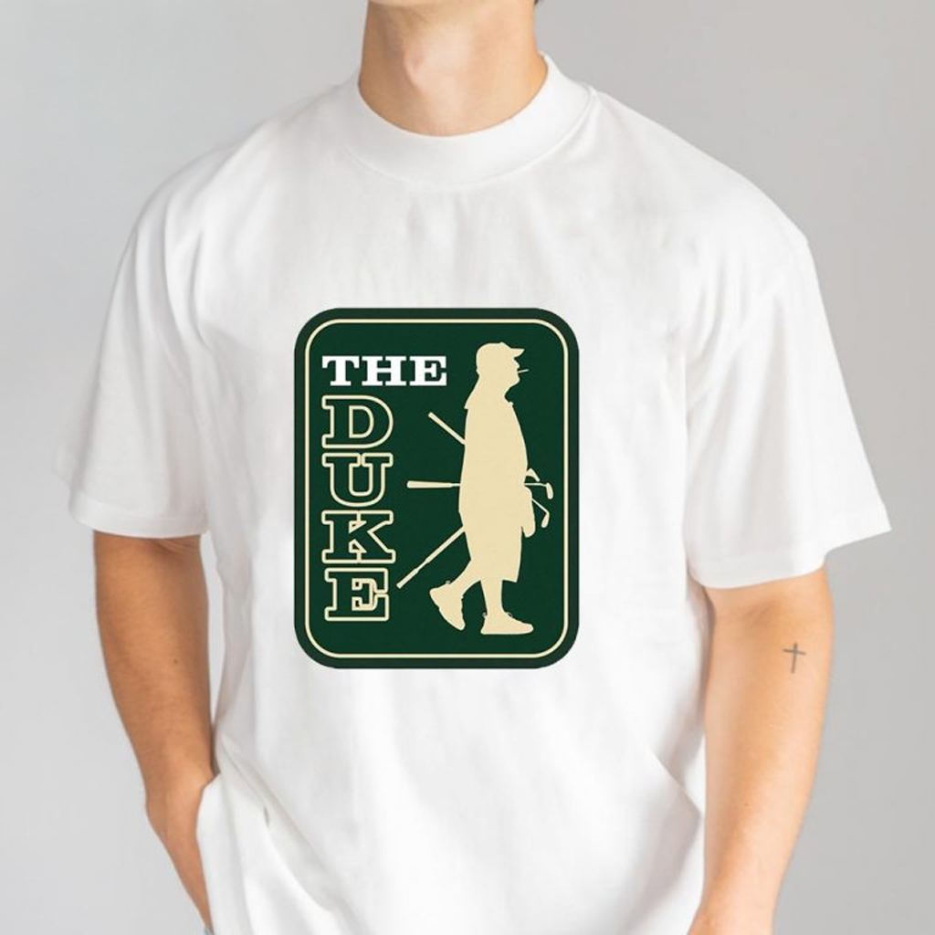 The Duke Golf White T-Shirt Sports Themed Apparel For Golf Lovers