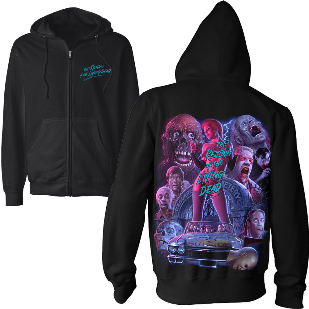 The Return Of The Living Dead Who Cares Zip Hoodie Merchandise Horror Film Gifts For Fans