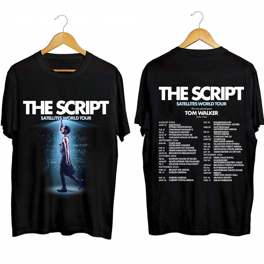 The Script Satellites World Tour Shirt The Script Merch For Pop Fans