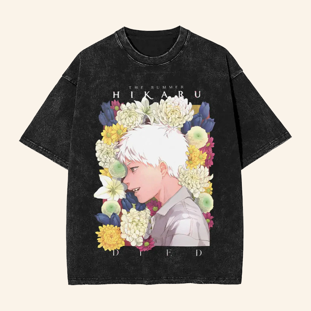The Summer Hikaru Died Merch The Summer Hikaru Died Flowers Wash T-Shirt Gift For Sister