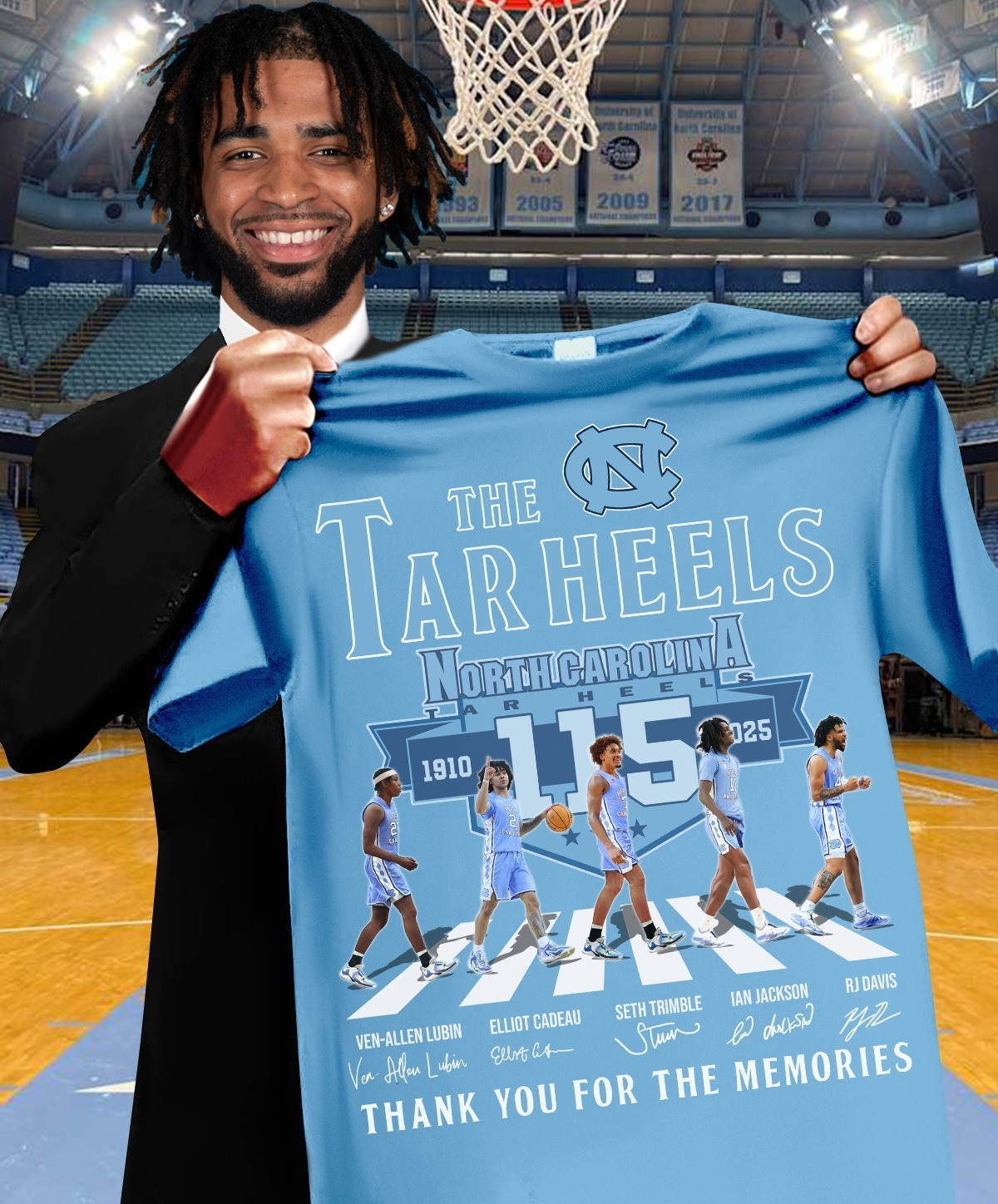The Tar Heels North Carolina 1910 2025 T-Shirt Thank You For The Memories Gifts For Fans
