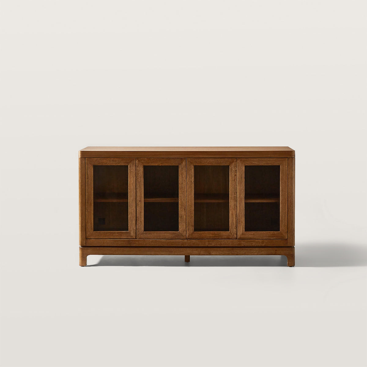 Thickened Sideboard Cabinet with 4 Glass Doors