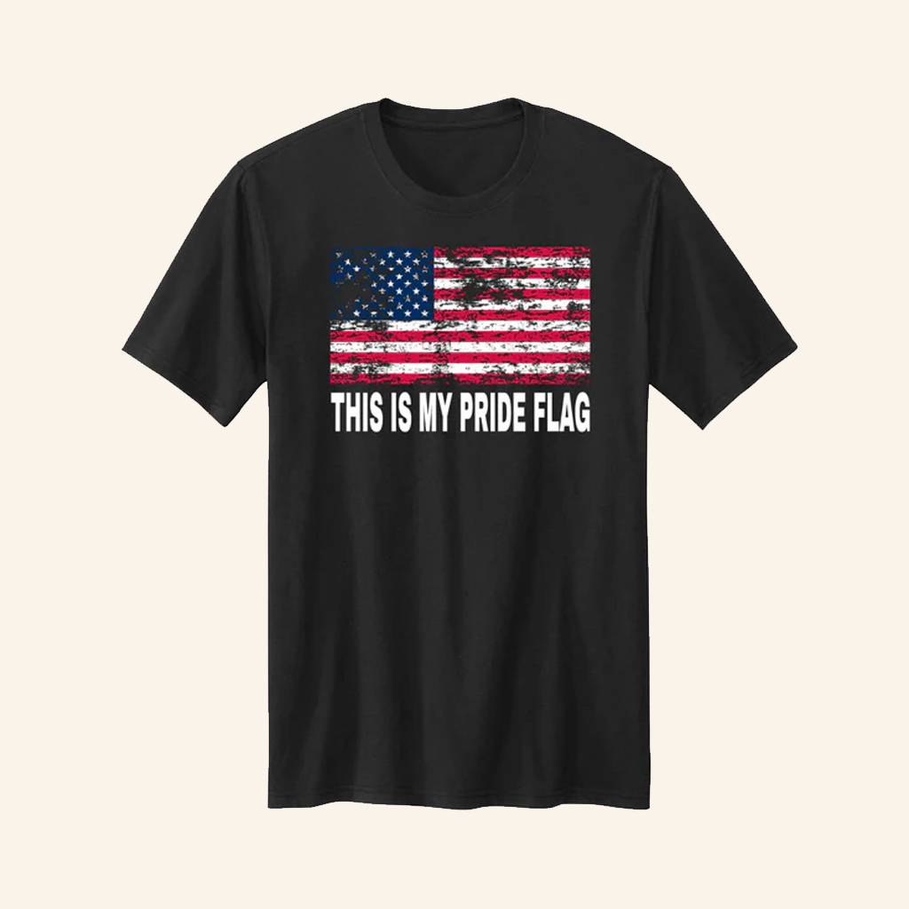 This Is My Pride Flag T-Shirt American Flag Shirt Patriotic For Men