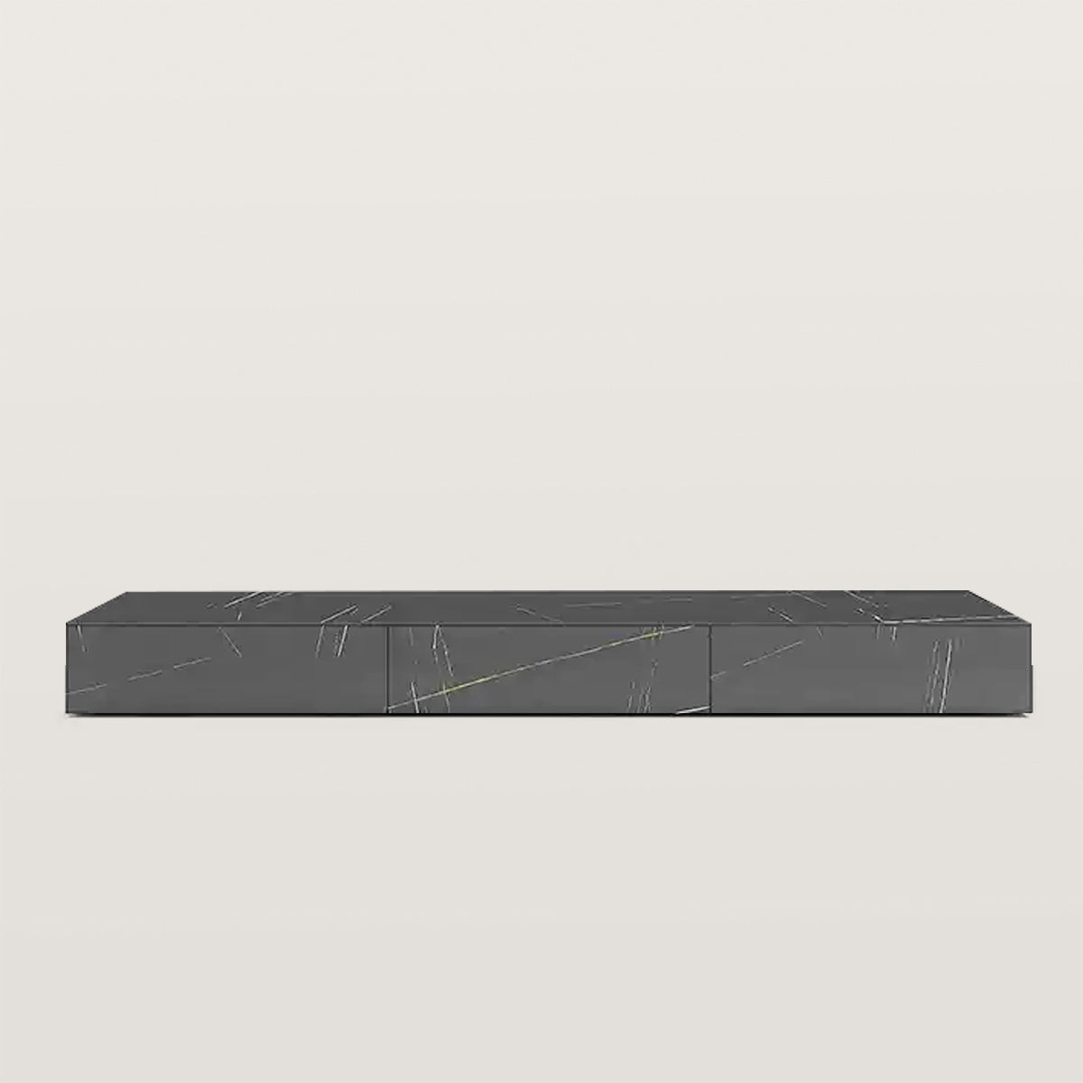 Three Drawers TV Cabinet with Textured Rock Surface