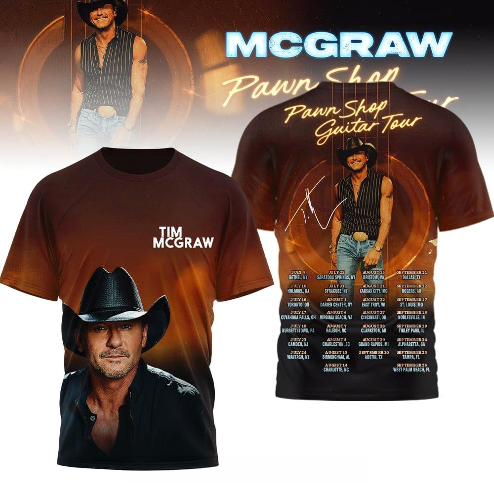Tim McGraw Pawn Shop Guitar Tour T-Shirt Tim McGraw Merch For Dad