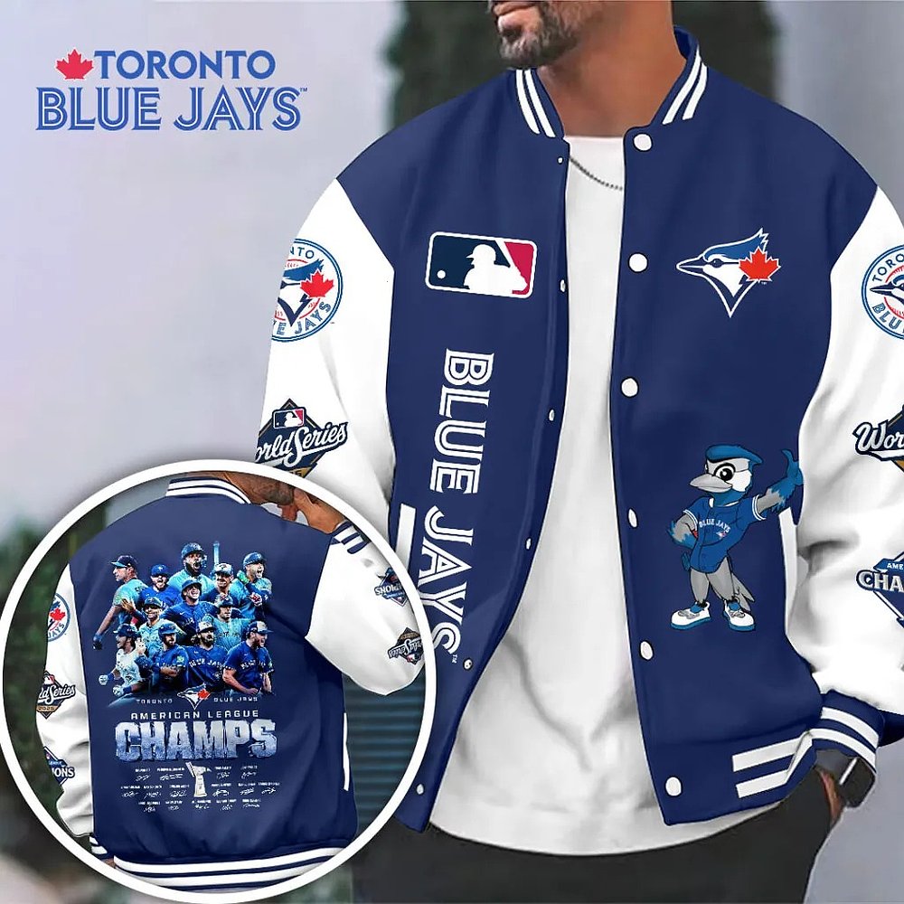 Toronto Blue Jays 2025 American League Champions Jacket MLB Blue Jays Baseball Merch Gift