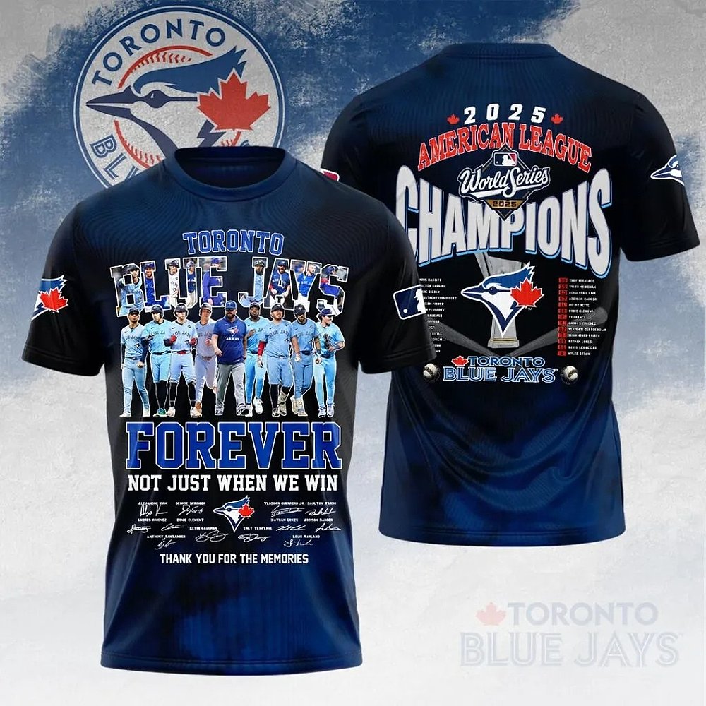 Toronto Blue Jays 2025 American League Champions MLB T-Shirt Best Blue Jays Game Day Outfit For Baseball Fans