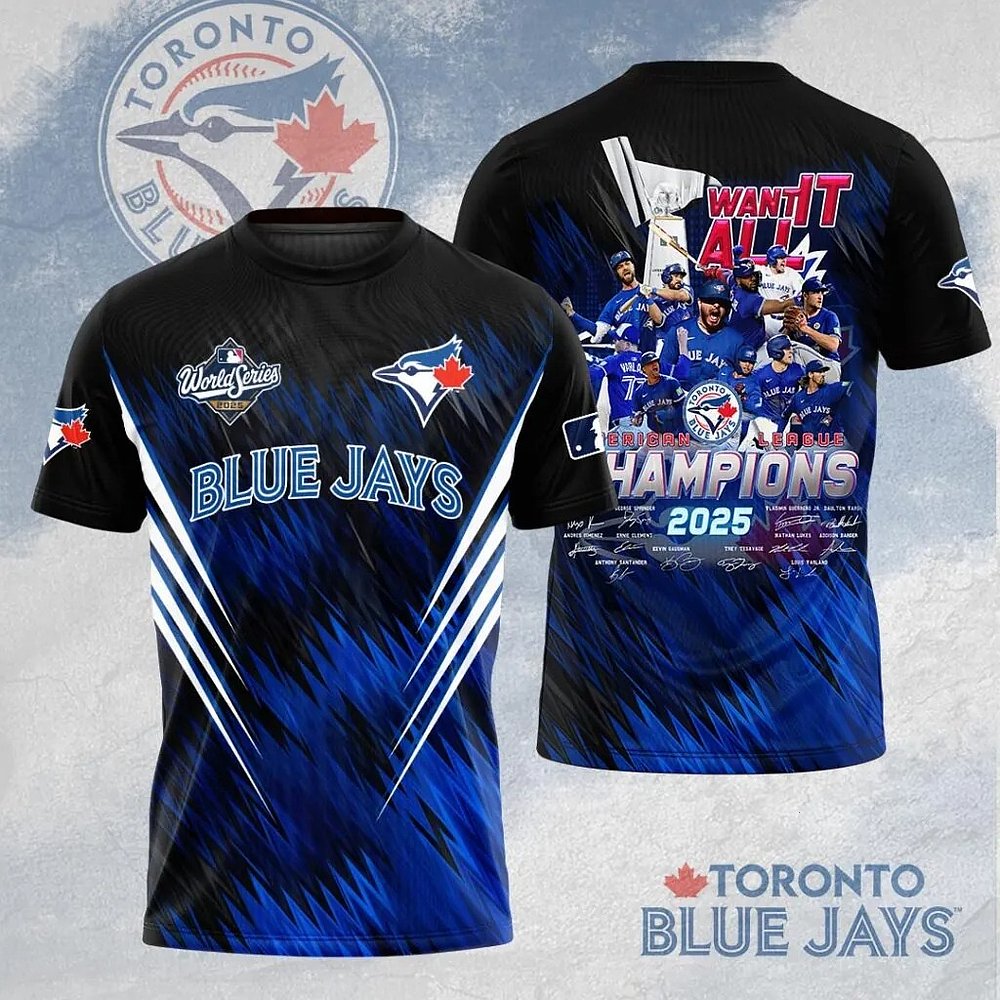 Toronto Blue Jays 2025 American League Champions T-Shirt Blue Jays Baseball Apparel Gift Ideas