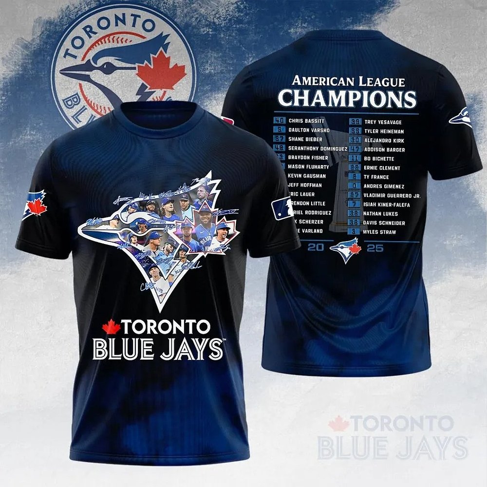 Toronto Blue Jays 2025 American League T-Shirt Blue Jays Champions Clothing MLB Gift