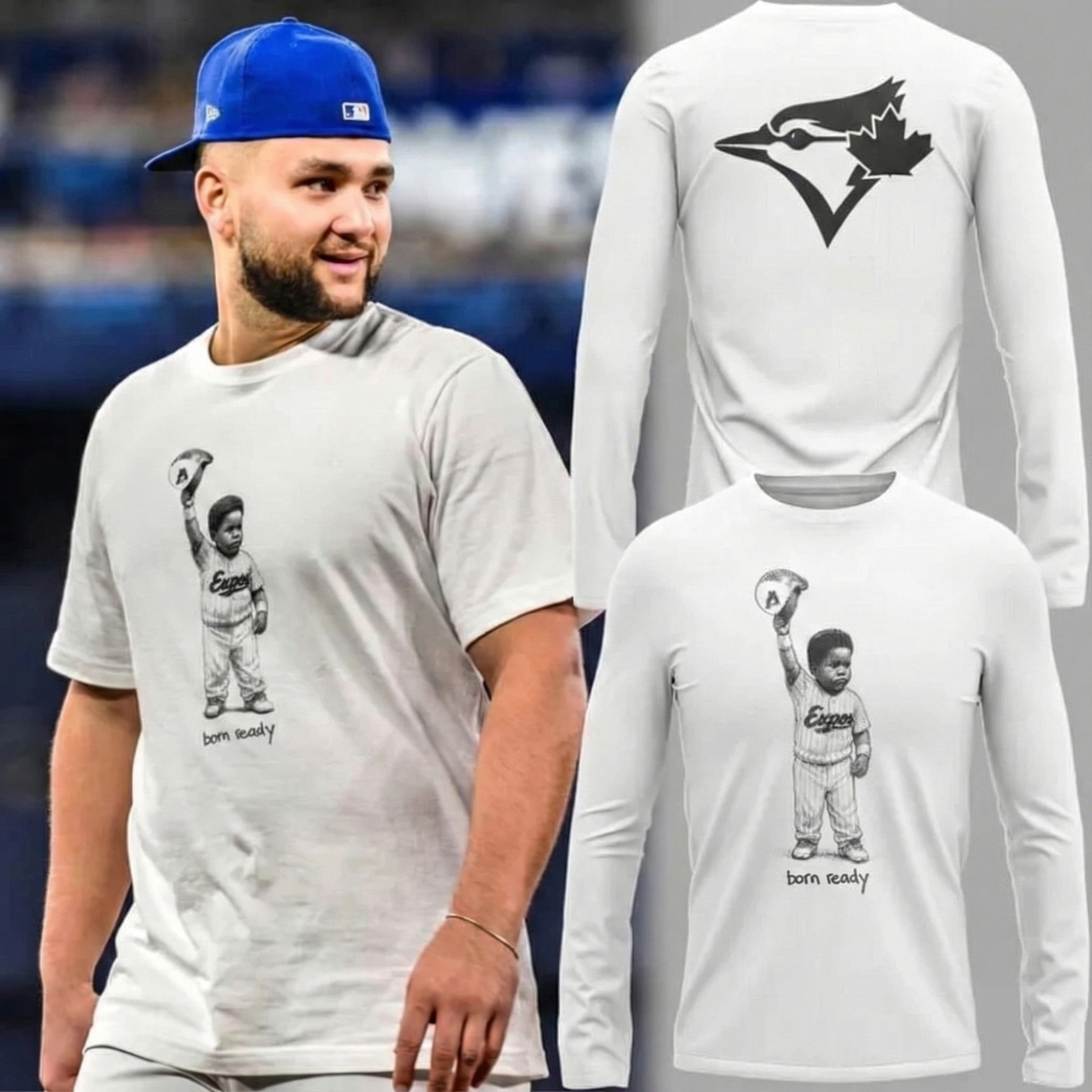 Toronto Blue Jays Born Ready 2026 Logo Long Sleeve Shirt Baseball MLB Merch Best Gift For Baseball Fans