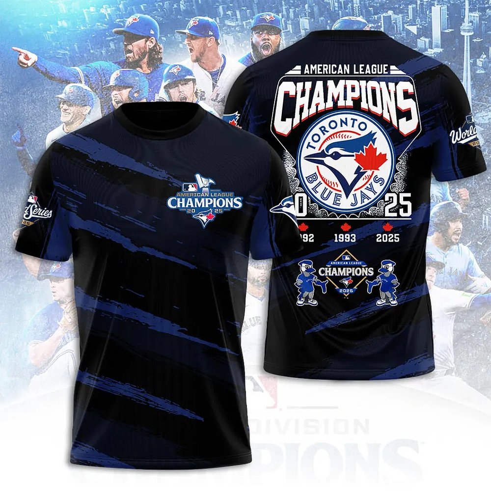 Toronto Blue Jays WinCraft 2025 American League Champions T-Shirt MLB Apparel Best Gift For Baseball Fans