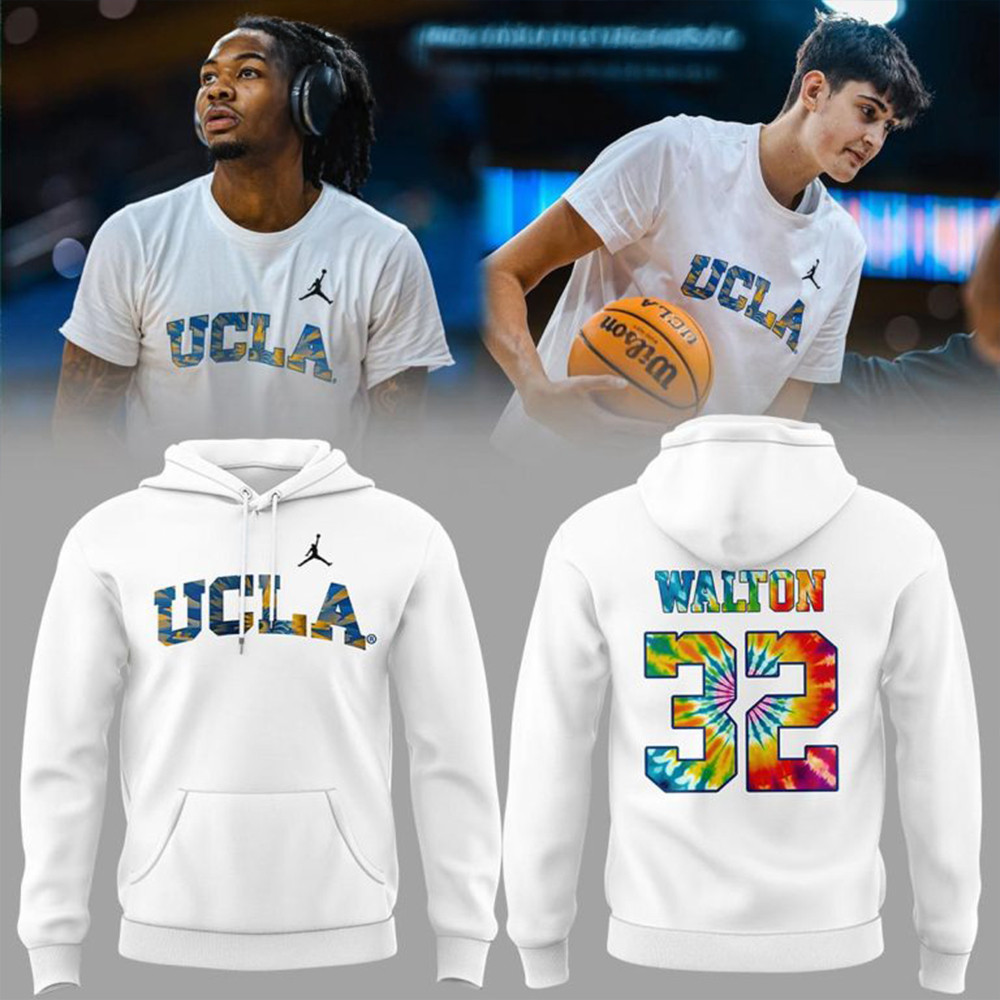 UCLA Men's Basketball Bill Walton Tie Dye Hoodie Gifts For Basketball Fan