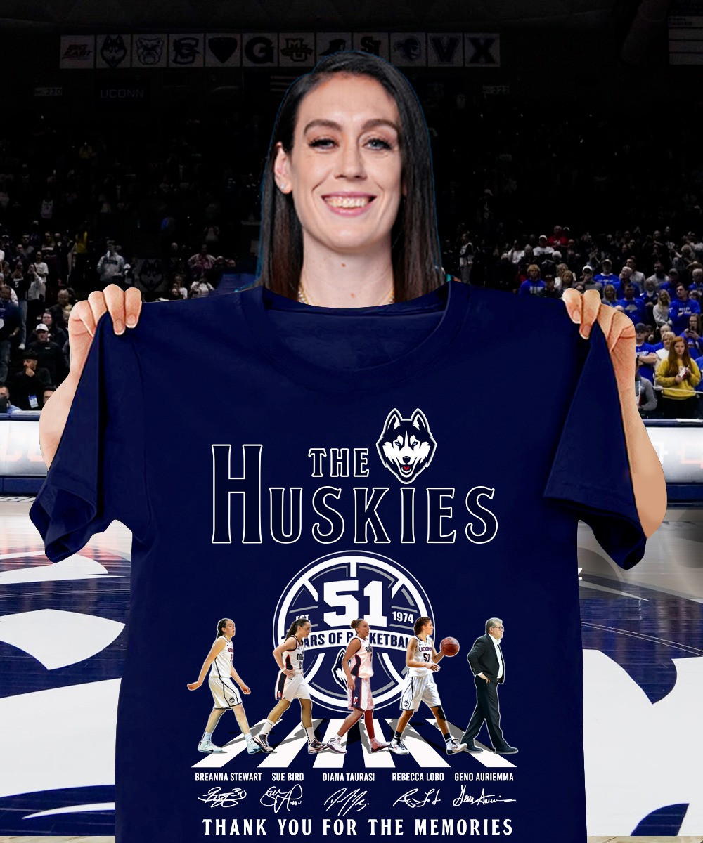 UConn Huskies Women's Basketball 51St Anniversary Shirt 2025 Thank You For The Memories