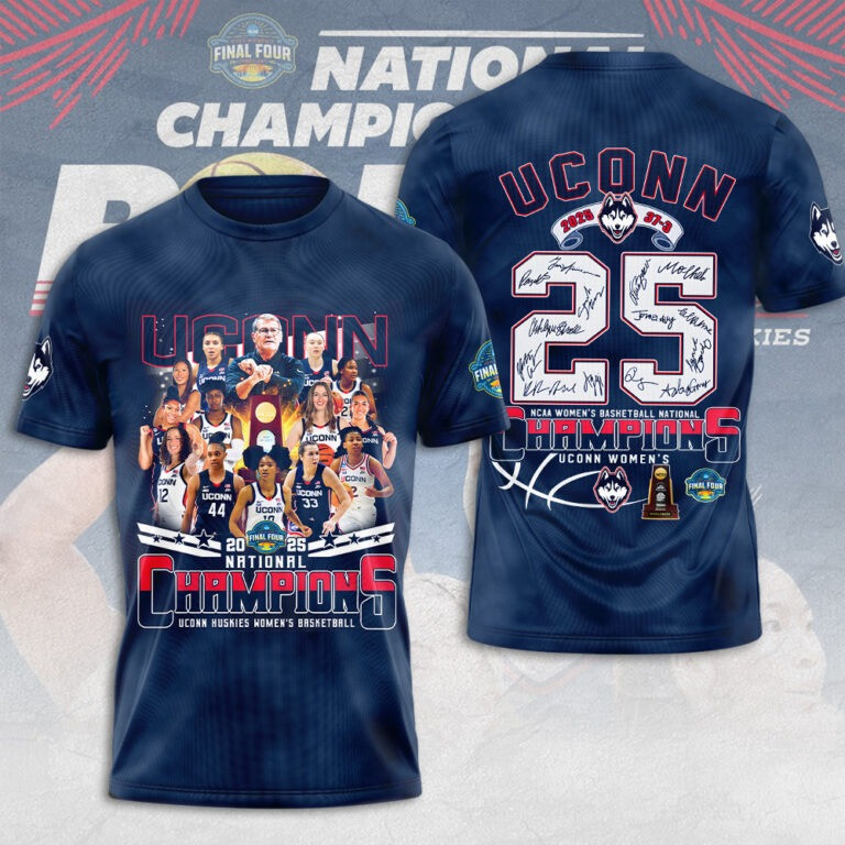 Uconn National Championship 2025 T-Shirt Signature Women's Basketball Championships Merch