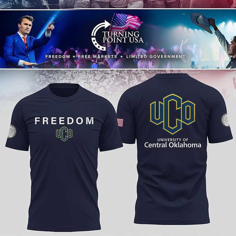 University Of Central Oklahoma Turning Point USA Freedom T-Shirt Bronchos Merch Best Gift For Fans