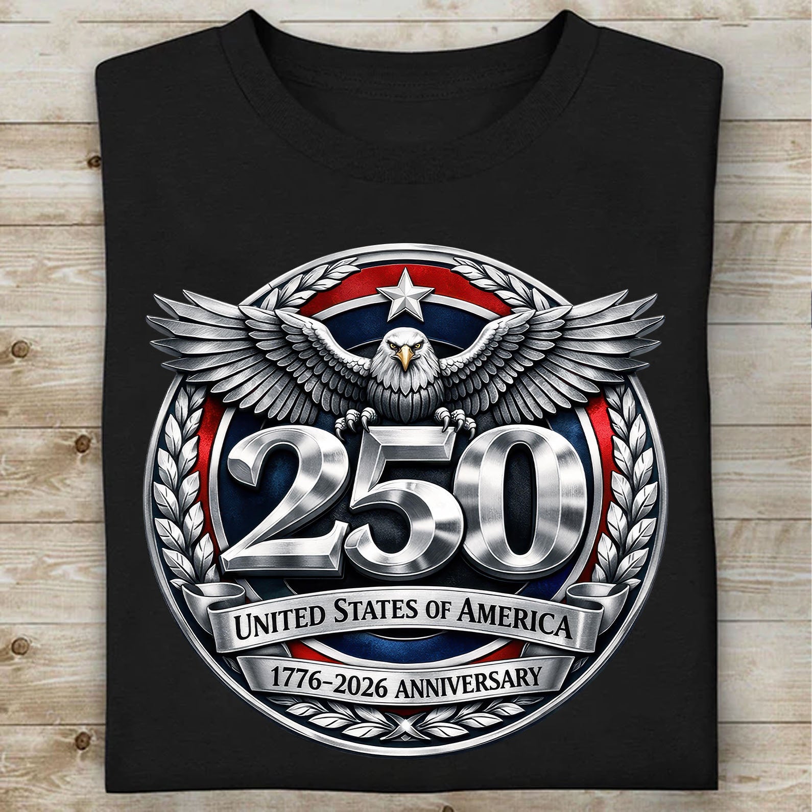 Usa 250 Years Anniversary Shirt Patriotic Eagle 1776-2026 T-shirt 4th Of July Independence Day Tee
