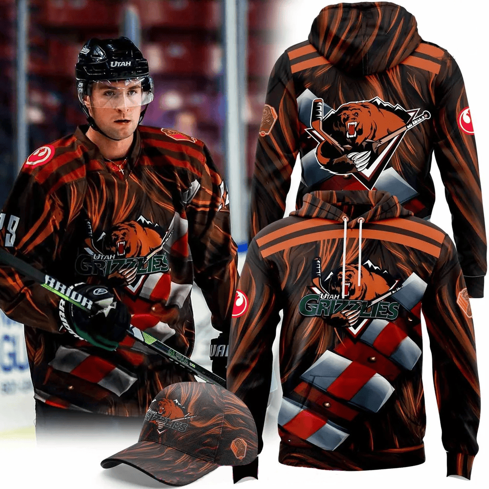 Utah Grizzlies x Galaxy 2025 Hoodie Utah Grizzlies Merch Great Father's Day Presents