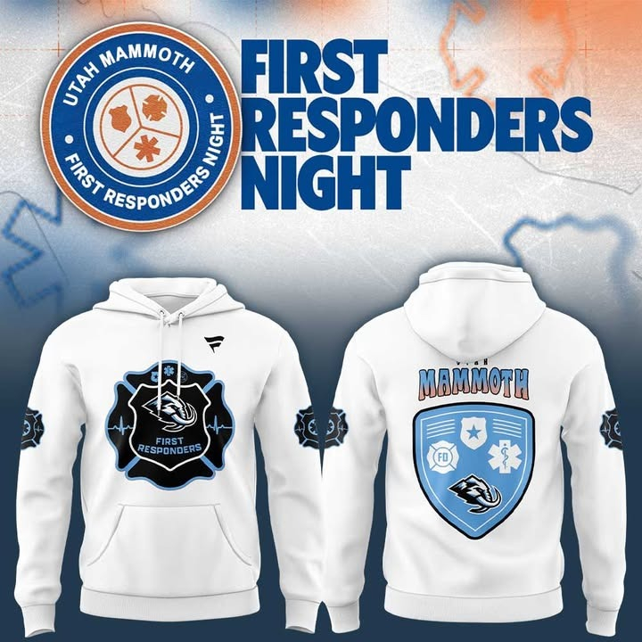 Utah Mammoth Hockey First Responders Night 2026 Hoodie Special Event Team Merch Best Gift For Hockey Fans