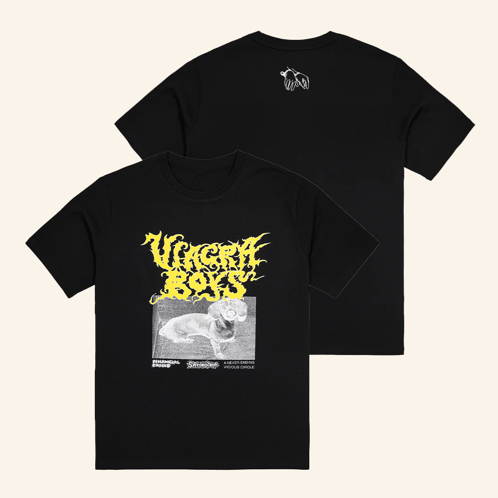 Viagra Boys Merch Crisis Black T-Shirt Music Related For Guys