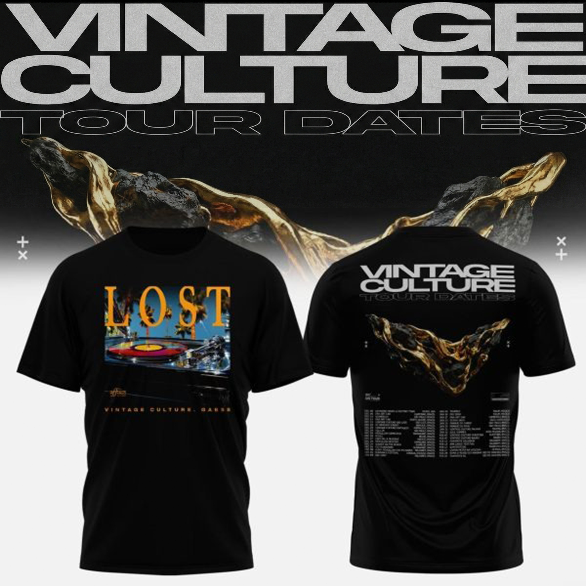 Vintage Culture World Tour 2026 Lost T-Shirt Vintage Culture Merchandise Best Gift For EDM Fans