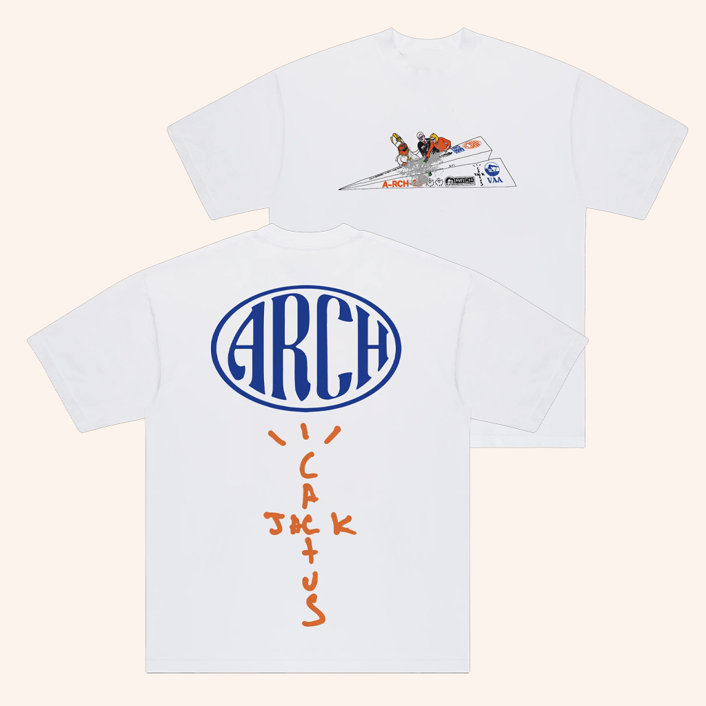 Virgil Abloh Archive Merch CJ X Arch Paper Plane T-Shirt For Brother