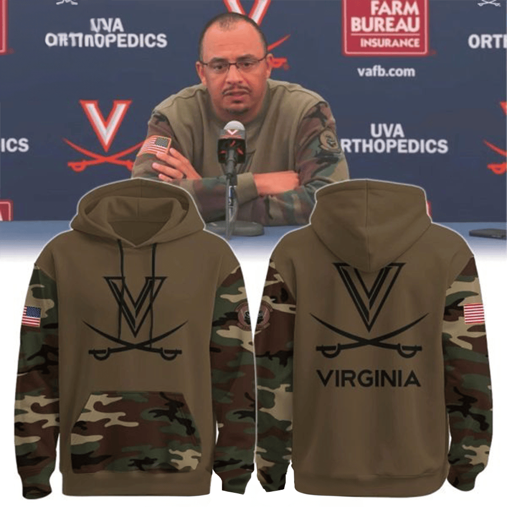 Virginia Cavaliers Football Military Memorial Camo Hoodie Virginia Cavaliers NCAA Football Fan Gifts