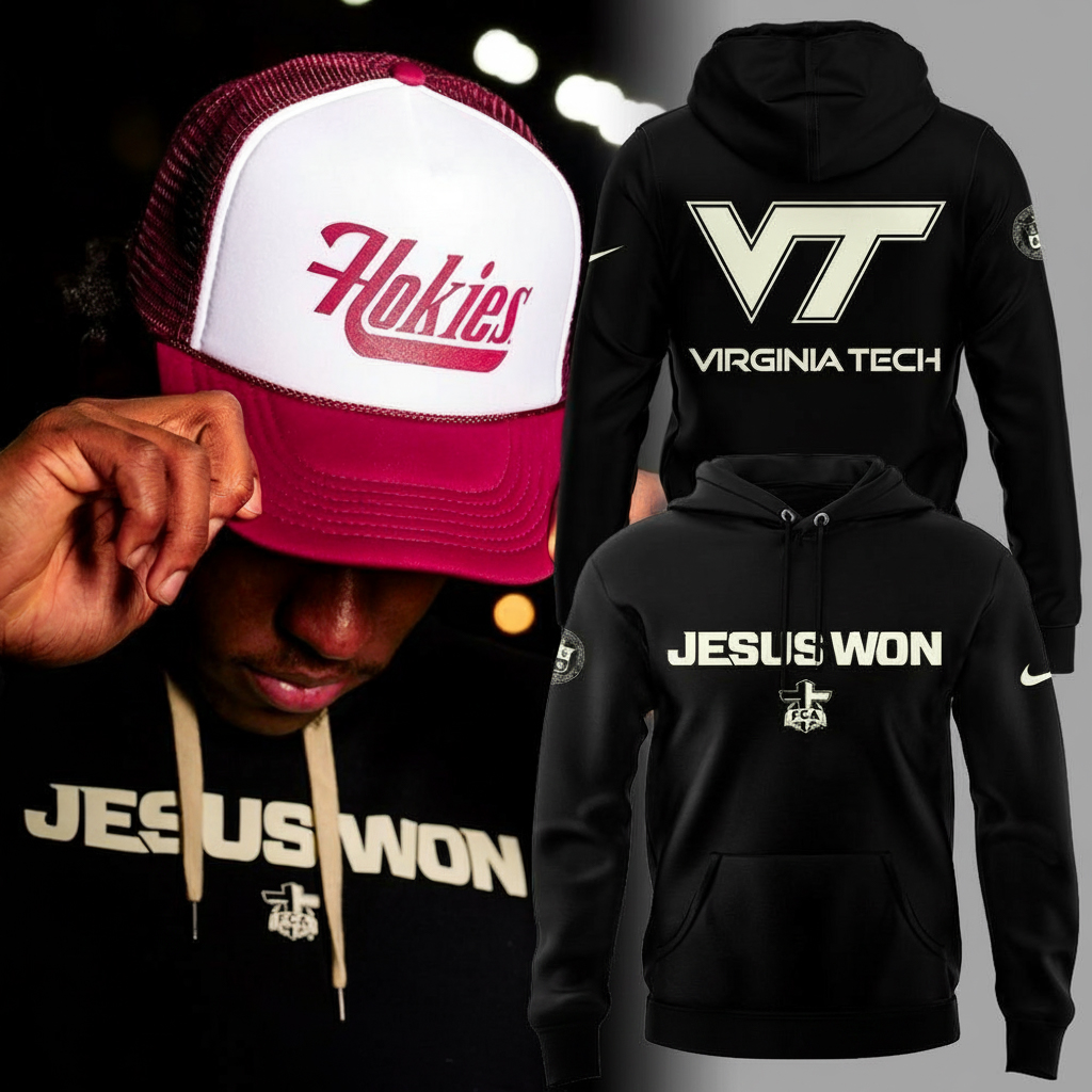Virginia Tech Hokies x Jesus Won Hoodie Hokies Merch Best Gift For College Football Fans