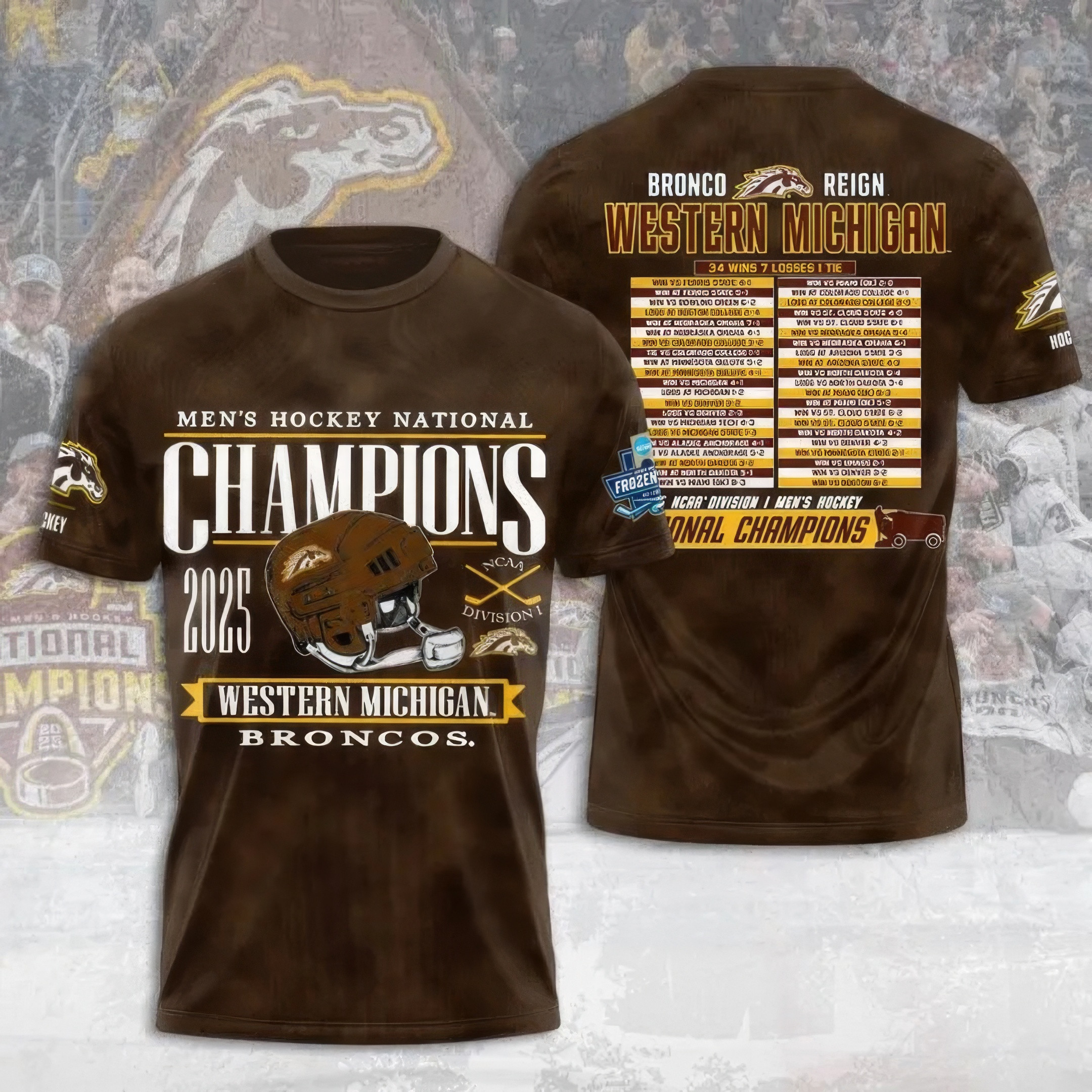 WMU Hockey 2025 National Champion Shirt Gift Ideas For Hockey Lovers