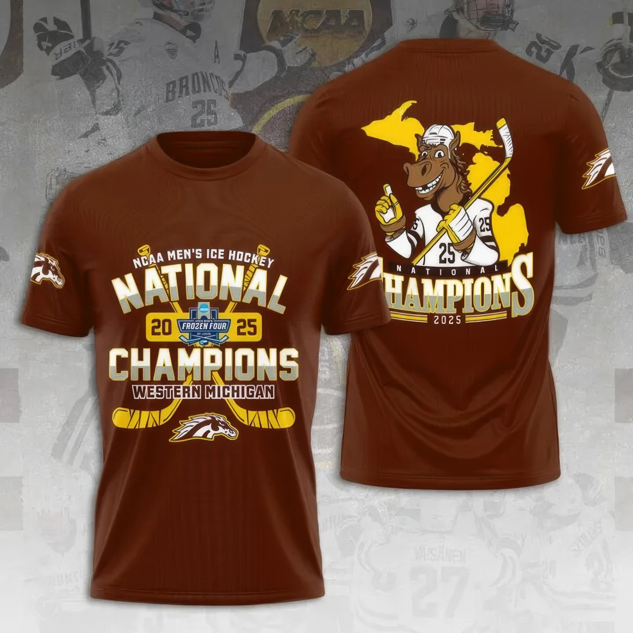 WMU Hockey 2025 National Champion Shirt Gifts For Hockey Fan