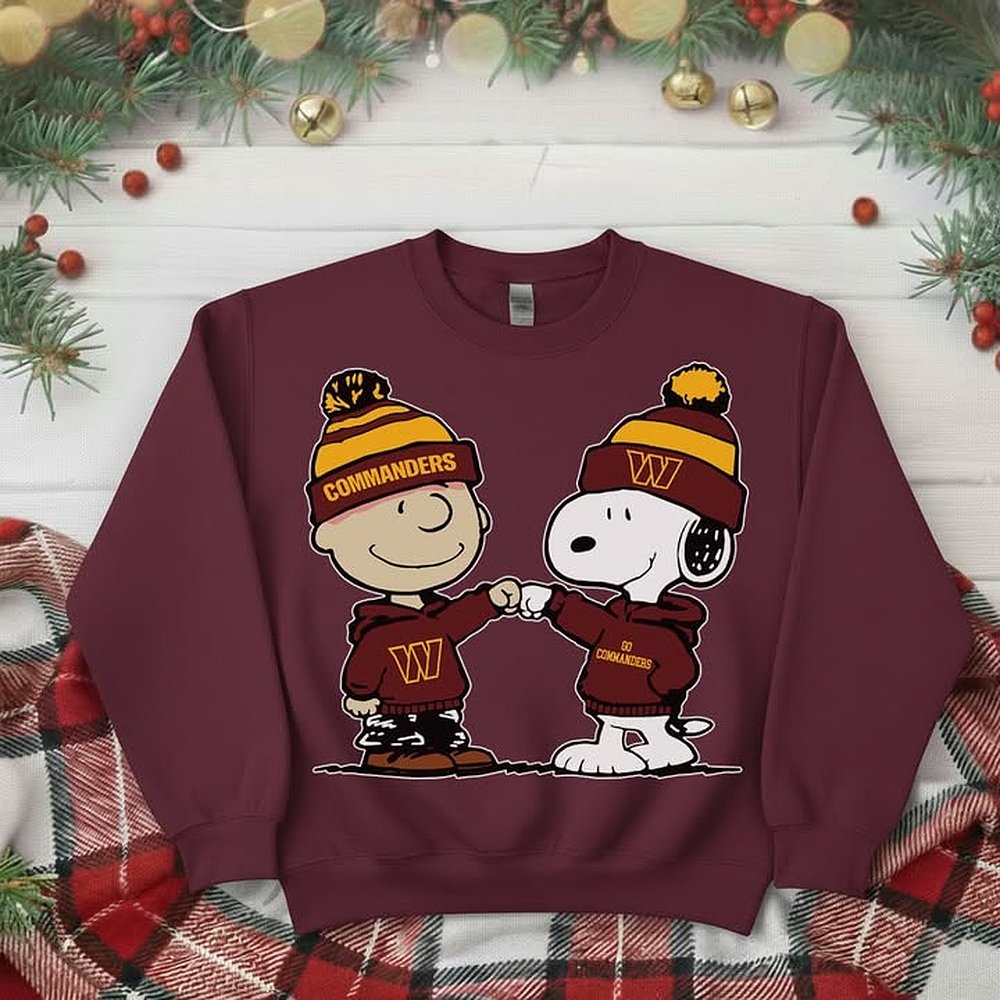 Washington Commanders NFL x Peanuts Christmas Sweatshirt Commanders Apparel Football Holiday Best Gift For Fans