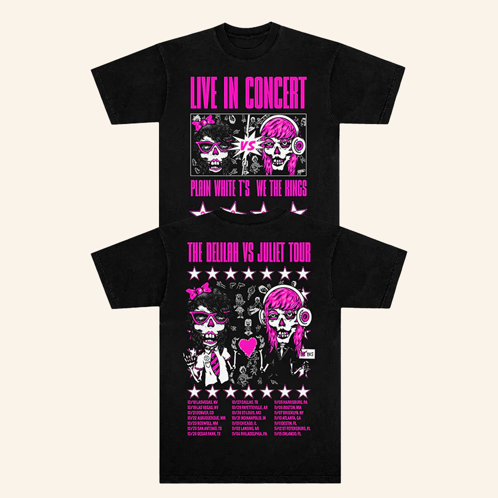 We The Kings Merch Delilah Vs Juliet Tour T-Shirt Presents For Rock Music Lovers