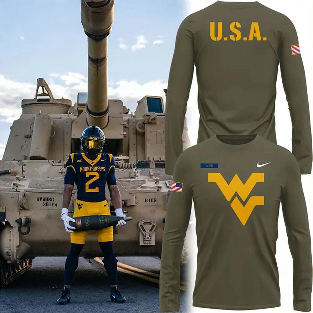 West Virginia Mountaineers Military Appreciation Long Sleeve Shirt Best Gift For Football Fans