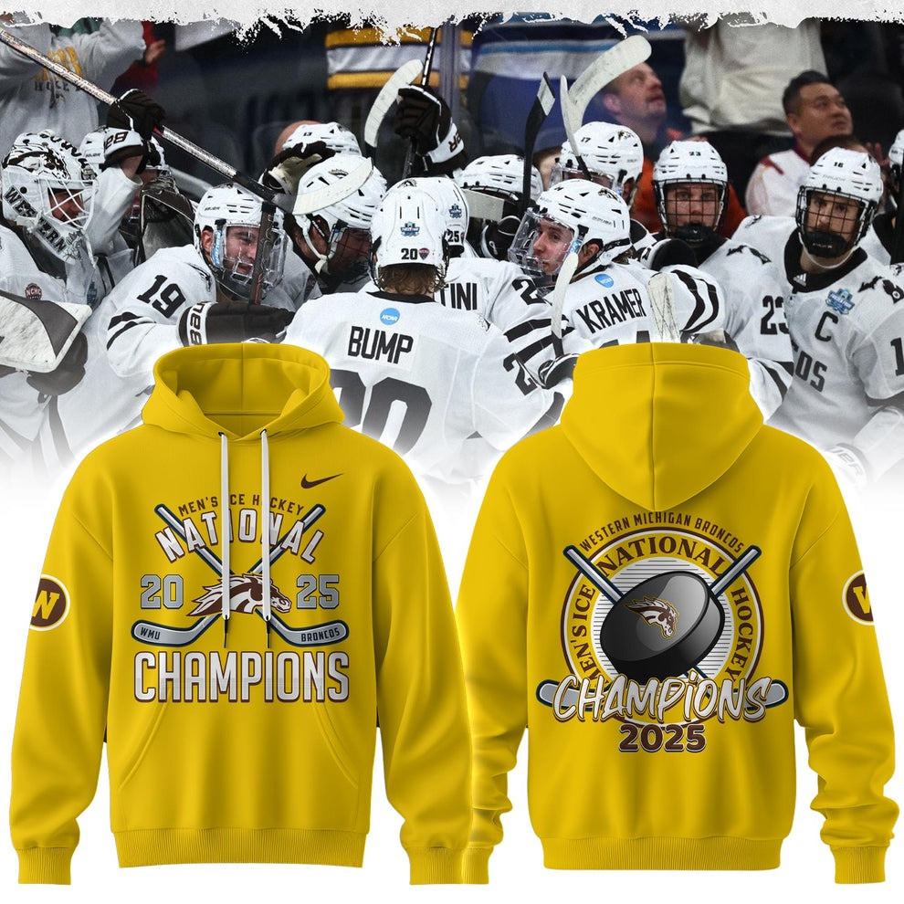 Western Michigan Broncos National Championship 2025 Hoodie Fan Merch WMU Hockey Cool Gift
