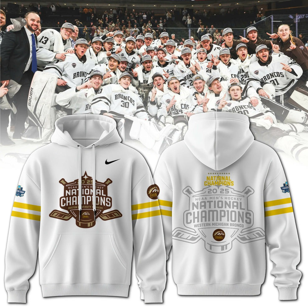 Western Michigan Broncos National Championship Hoodie 2025 Ice Hockey Frozen Four Good Gear