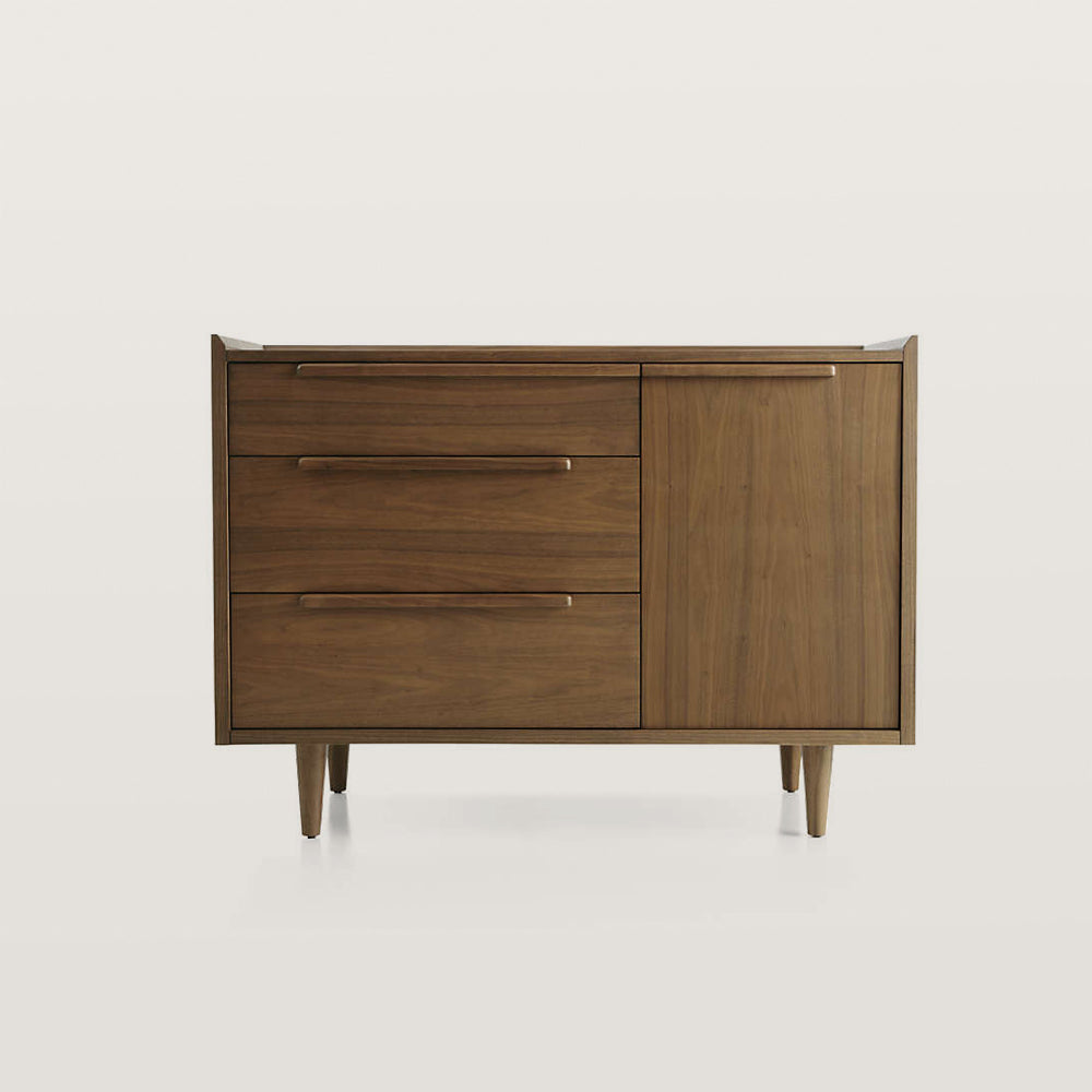 Widened Storage Cabinet with Diverse Linear Doors