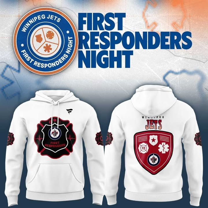Winnipeg Jets Hockey First Responders Night 2026 Hoodie Special Event Team Merch Best Gift For Hockey Fans