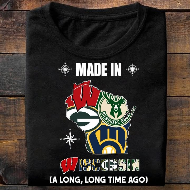 Wisconsin City Sport Teams T-Shirt Made In Detroit A Long Long Time Ago Gifts For Fans
