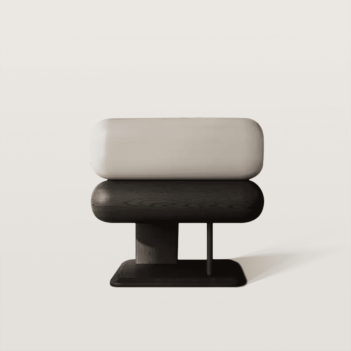 Wood Bedside Table Nightstand with 2 Drawers